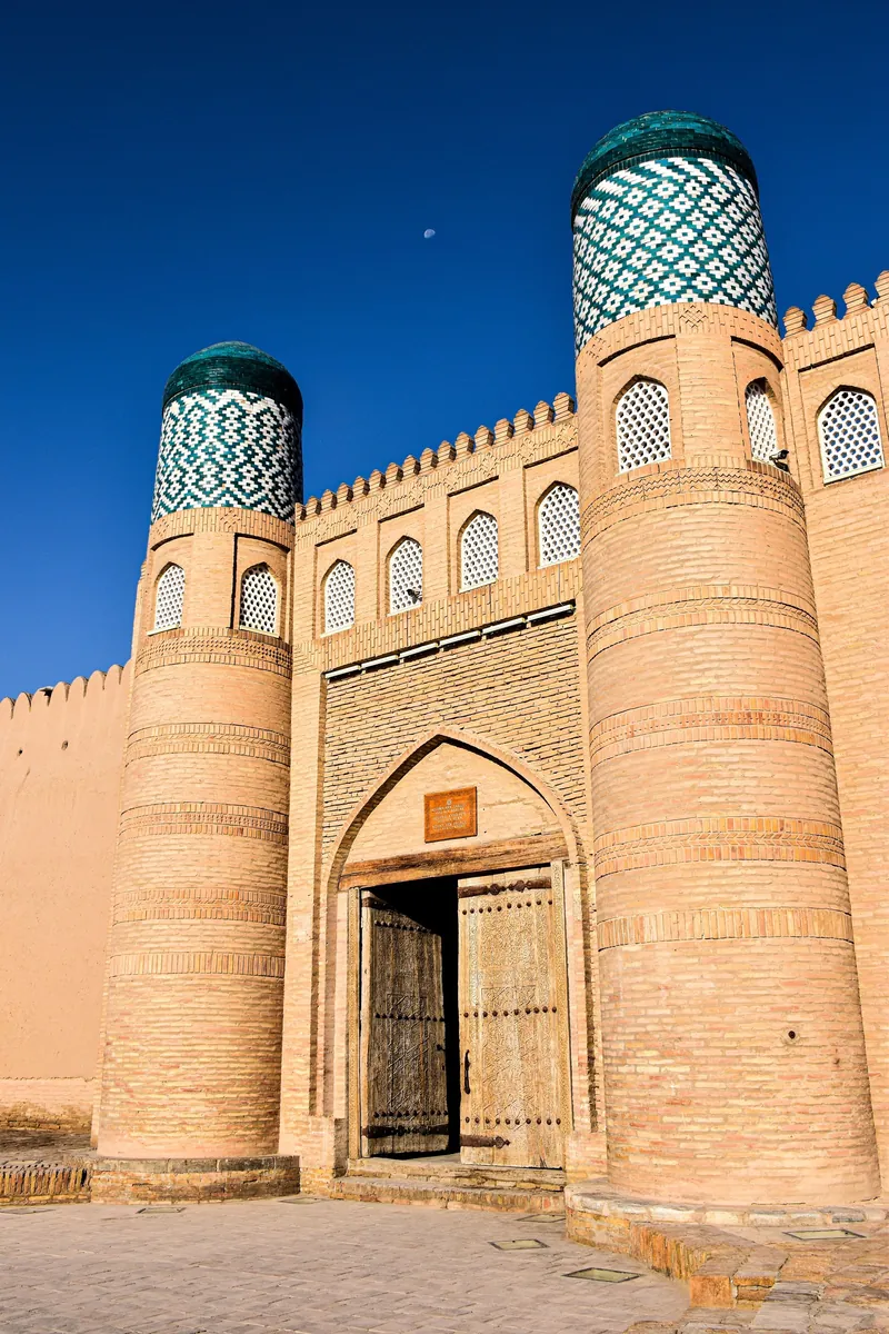 The gate of the Kunya-Ark fortress in Khiva